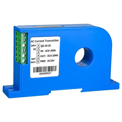 Din Type Perforated Current Sensor 4-20mA 0-10V RS485 Ampere Transmitter Closed Loop Hall Ampere Sensor Current Transmitter(35mm,AC0-10_0-5V_DC24V) in Saudi Arabia