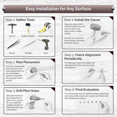 كلافوس بقطر 5.08 سم، أظافر تزيينية، لمسة نهائية سوداء، مجموعة من 10 in Kuwait