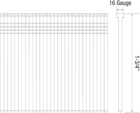 Grip-Rite 16-Gauge Electro-Galvanized Straight Finish Nails - Collated Fastener - Steel Nails for Trim Finishing and Fine Carpentry - 1-3/4" - 1000 Count - GRF16134M in Saudi Arabia