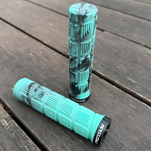 Mountain Bike Grips with Single Lock for Handlebar, MTB Grips for BMX, E-Bike, Scooter, Beach Cruiser & Most Adult Bicycle Handlebar, Anti-Slip & Comfortable(Cyan-Black Camo) in Saudi Arabia