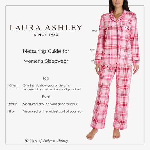 بيجامة نسائية من Laura Ashley مصنوعة من القطيفة مكونة من قطعتين فائقة النعومة وأكمام طويلة وأزرار سفلية ومجموعة ملابس نوم in Kuwait