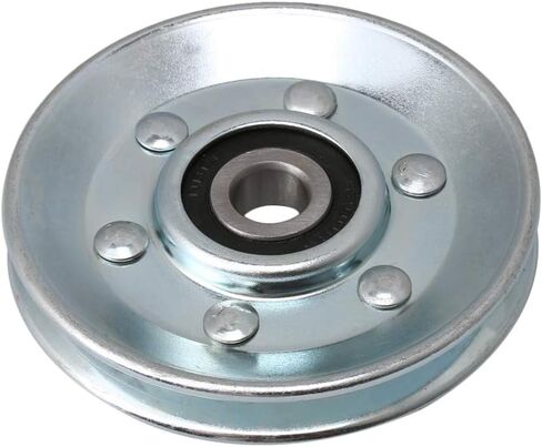 CNBTR Silver Iron Cable Pulley Wheel 10x73x11mm V Shape Groove Wheel Bearing Idler Pulley Load-Bearing 215KG for Gym Equipment Garage Door Opener in Saudi Arabia