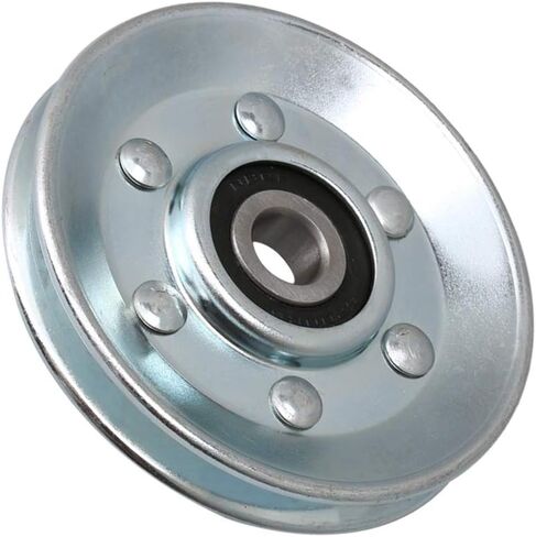 CNBTR Silver Iron Cable Pulley Wheel 10x73x11mm V Shape Groove Wheel Bearing Idler Pulley Load-Bearing 215KG for Gym Equipment Garage Door Opener in Saudi Arabia