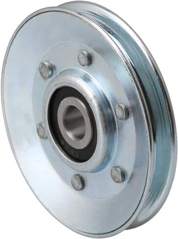 CNBTR Silver Iron Cable Pulley Wheel 10x73x11mm V Shape Groove Wheel Bearing Idler Pulley Load-Bearing 215KG for Gym Equipment Garage Door Opener in Saudi Arabia