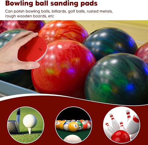6Pcs Bowling Ball Sanding Pads, Bowling Ball Resurfacing Kit - Grit 800 1200 1500 2000 2500 3000,Bowlings Sanding Pads Polishing Cleaning Pad in Saudi Arabia