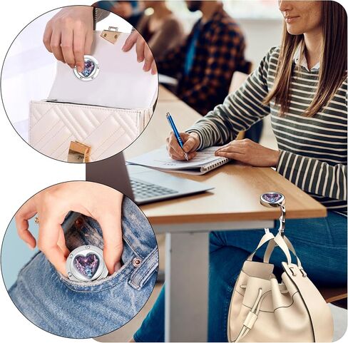 Foldable Purse Hook for Table, Purse Hanger for Table, Purse Holder, Foldable Purse Hook Womens Bag, Women's Bag Hanger Holder, Pretty Pattern Flower, 1pcs in Saudi Arabia