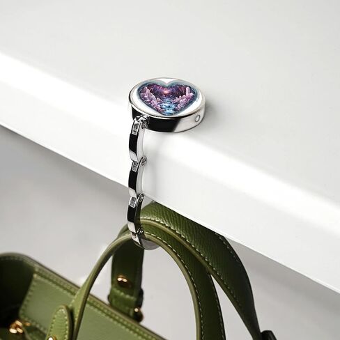 Foldable Purse Hook for Table, Purse Hanger for Table, Purse Holder, Foldable Purse Hook Womens Bag, Women's Bag Hanger Holder, Pretty Pattern Flower, 1pcs in Saudi Arabia