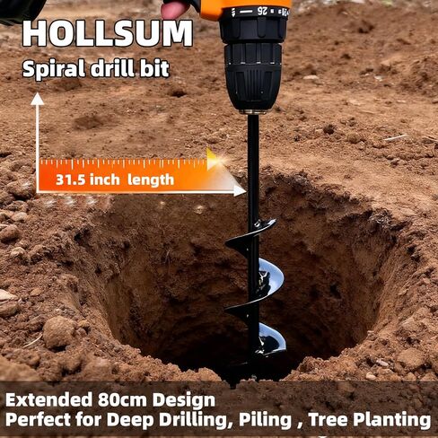أداة زرع لمبة، 2.36 × 31.5 مثقاب مثقاب للحديقة شديد التحمل للزراعة، حفار ثقب أرضي من كربيد التنجستن، مثقاب زراعة لمبة للحفر ومثقاب حديقة لاسلكي in Kuwait
