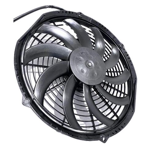 SPAL 30100628B Trans/Air 2160116 مروحة سحب 10 بوصات 12 فولت شفرات منحنية عالية الأداء 802 cfm مع 8 أقواس تثبيت VA11A-AP7/C/T-57A in Kuwait