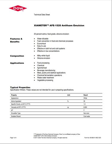 AFE-1520 Antifoam Agent - 1 Gallon in Saudi Arabia