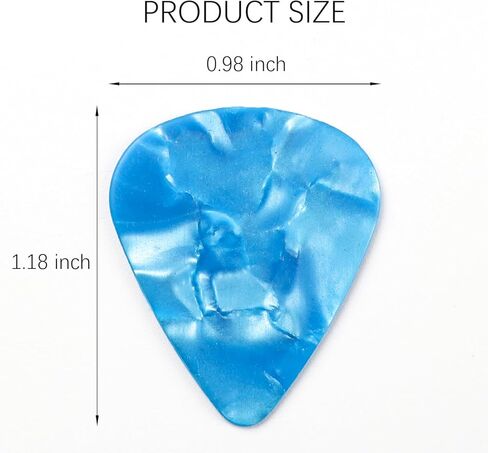 21 PCS Guitar Picks, Art Colorful Celluloid Guitar Pick Plectrums Stocking Stuffers For Bass, Electric, Random Color Guitars Includes 3 Different Thickness (0.46mm, 0.71mm, 0.96mm) in Saudi Arabia