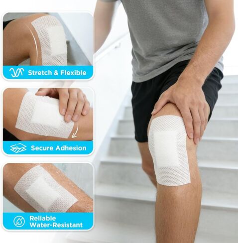 شريط طبي OK TAPE للعناية بالجروح، شريط جراحي لاحتجاز الملابس، مقاس 4 بوصات × 11 ياردة، يؤمن الشاش والضمادات والأجهزة الطبية، خالي من اللاتكس، لطيف على البشرة الحساسة (عبوة واحدة) in Saudi Arabia