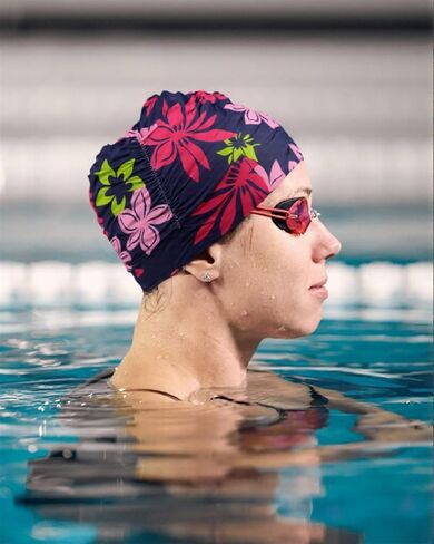 Pleated Swimming Cap Long Hair Swim Cap Bathing Cap, Non-Waterproof in Saudi Arabia
