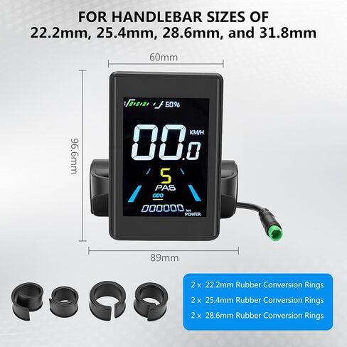 شاشة LCD للدراجة الكهربائية، عداد عرض الدراجة الكهربائية الذكي، عداد سرعة موصل 5 أساسي مقاوم للماء، لوحة تحكم إلكترونية لركوب الدراجات in Kuwait