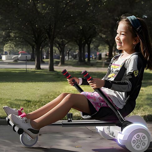 VEVOR Hoverboard Seat Attachment, Grips Control, Accessory for 6.5" 8" 8.5" 10" Hoverboards, Adjustable Frame Length and 220 LBS Load Capacity, Hover Board Go Karts Accessory, for Children Adults in Saudi Arabia