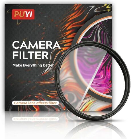 Puyi 82mm Blur Diopter Filter - مرشح تأثير عدسة الكاميرا الإبداعية للتصوير الفوتوغرافي الطبقات ، التركيز الناعم والصور الفنية ، متوافقة مع Sony ، Canon ، Nikon DSLR in Kuwait