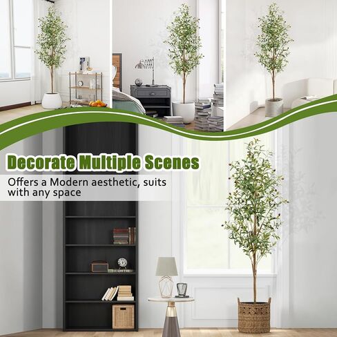 4FT Artificial Olive Tree Indoor, Tall Faux Olive Tree with Pot&Basket, Large Fake Olive Tree with Realistic 576 Silk Leaves and 32 Fruits for Living Room Home Office Decor in Saudi Arabia