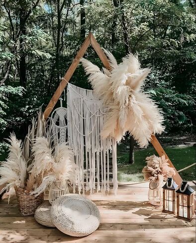 20 Stems Natural Pampas Grass Decor 40" Tall Dreid Pampas Grass for Wedding, Party, Farmhouse, Brown Dreid Flowers Boho Home Decor in Saudi Arabia