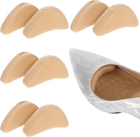 4 Pairs Soft Sponge Adjustable Shoe Filler, Shoe Inserts for Loose Footwear, Half-Size Toe Pads for Women and Men, Shoe Inserts Make Shoes Fit for High Heels Dress Boots in Saudi Arabia