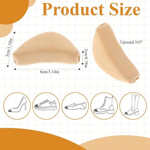 4 Pairs Soft Sponge Adjustable Shoe Filler, Shoe Inserts for Loose Footwear, Half-Size Toe Pads for Women and Men, Shoe Inserts Make Shoes Fit for High Heels Dress Boots in Saudi Arabia
