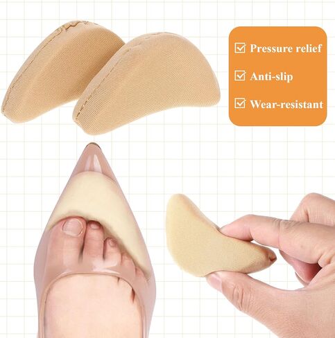 4 Pairs Soft Sponge Adjustable Shoe Filler, Shoe Inserts for Loose Footwear, Half-Size Toe Pads for Women and Men, Shoe Inserts Make Shoes Fit for High Heels Dress Boots in Saudi Arabia