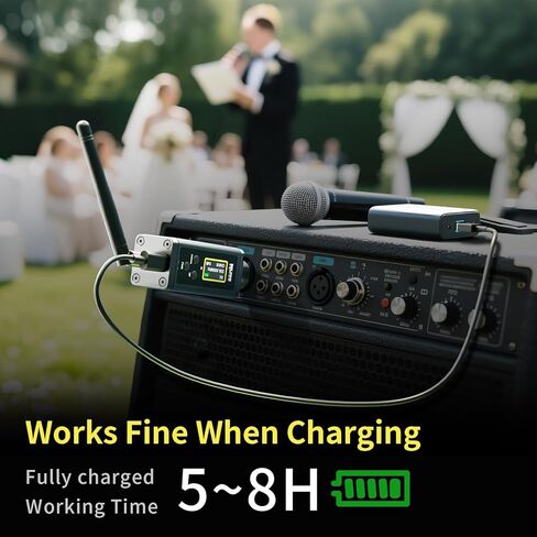 جهاز إرسال واستقبال XLR لاسلكي مع طاقة فانتوم 48 فولت، نطاق 470 قدم، زمن استجابة أقل من 5 مللي ثانية، نظام ميكروفون UHF مع هوائي مزدوج للاختبار الصوتي، تحليل مجال الصوت، التسجيل، الكنيسة، F30 in Kuwait