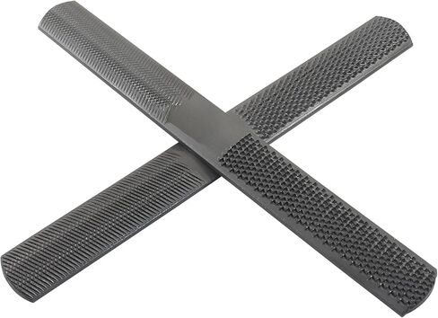 2Pcs 4 Way Wood Rasp Set - High Carbon Steel Flat/Round/Half-Round/Needle Files for Wood & Metal Working Tools in Saudi Arabia