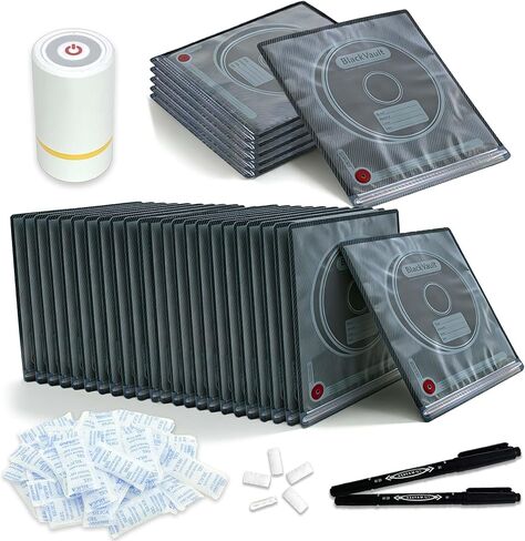 مجموعة أكياس ختم الفراغ من خيوط الطابعة ثلاثية الأبعاد من PurifyLogix، مقاومة للضوء والرطوبة، تتضمن 30 كيس تخزين فراغي، مضخة تفريغ واحدة، 30 مجففًا، 5 مشابك وقلمين تحديد (13.4 × 12.6 بوصة) in Kuwait