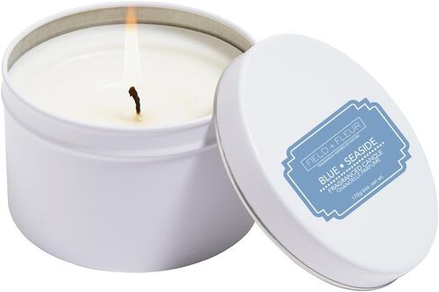 شمعة Field + Fleur من Hillhouse Naturals في علبة بيضاء 100% مزيج شمع الصويا - 6 أونصة (عشب مقطوع) in Kuwait