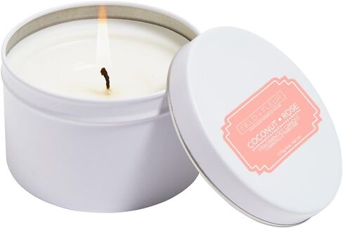 شمعة Field + Fleur من Hillhouse Naturals في علبة بيضاء 100% مزيج شمع الصويا - 6 أونصة (عشب مقطوع) in Kuwait
