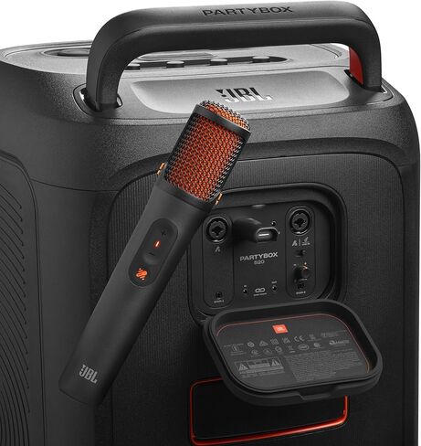 JBL EasySing Mics - Two Wireless AI-Powered Microphones with Real-time Vocal Removal, Seamless Connection, Plug in and Sing with Clear, Crisp Sound for Up to 10 Hours of Singing time (Black) in Saudi Arabia
