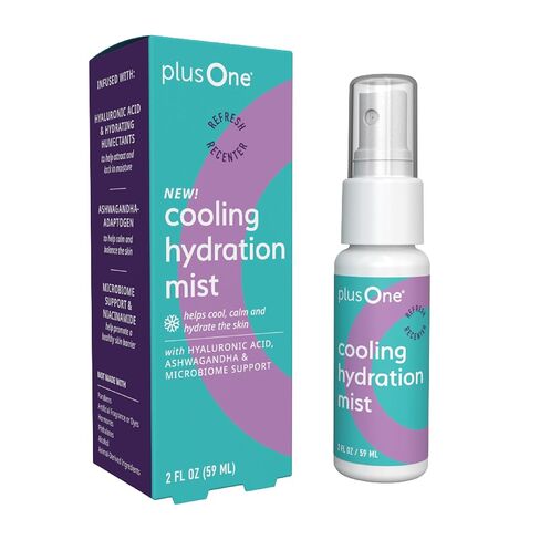 plusOne Cooling Hydration Mist – 3-in-1 Body & Face Spray with Niacinamide, Hyaluronic Acid & Ashwagandha – pH-Balanced Support for Menopause – 4oz in Saudi Arabia