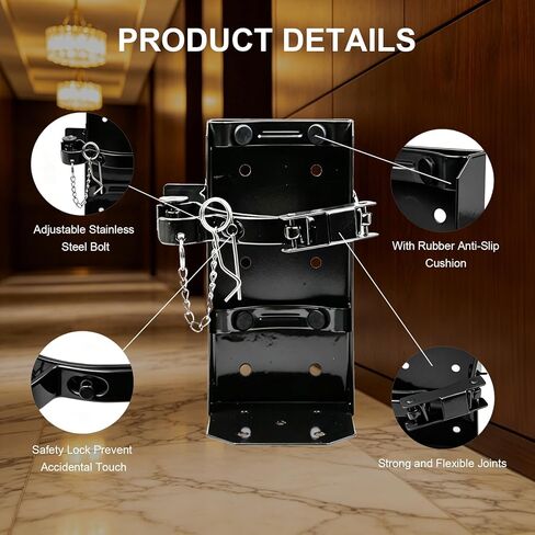 Heavy Duty Fire Extinguisher Bracket,Fire Extinguisher Mount Bracket for 10lb Dry/Co2 Extinguisher,Metal Wall Mount Fire Extinguishers Holder for Vehicle, Boat, Marine, Home, School (Black) in Saudi Arabia