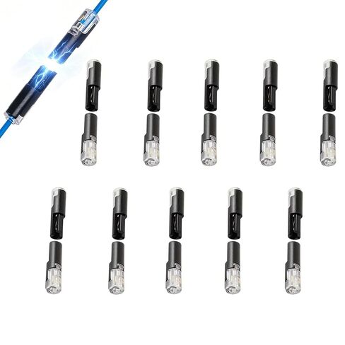 موصل توصيل سلك مزدوج من BOENFU، 20 حزمة، 16-18 AWG، لشرائط LED ومشروعات DIY ذات الجهد المنخفض، توصيل سريع، شفاف، بلاستيك (D2A) in Kuwait