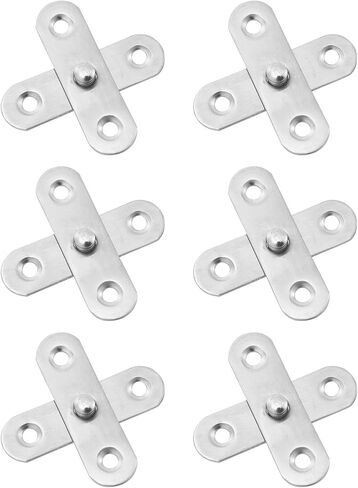 Homoyoyo 6 قطع من الفولاذ المقاوم للصدأ مفصلات دوران الباب المخفية مجموعة مفصلات محورية مع محور سفلي صغير للمنزل وأجهزة باب النافذة in Kuwait