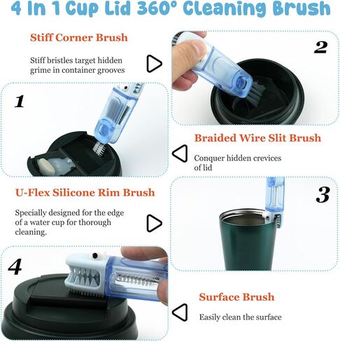 4 عبوات من منظف فرش الزجاجات، طقم تنظيف فرشاة زجاجات المياه، منظف القش لأوالا فريسيب، منظف الزجاجات لفرشاة السيليكون ستانلي لزجاجات الرياضة، زجاجات المياه in Kuwait