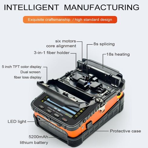 SM & مم التلقائي FTTH الألياف البصرية لحام الربط آلة انصهار الألياف البصرية جهاز الربط Ai-5 برو Heating18S الربط 8S in Saudi Arabia