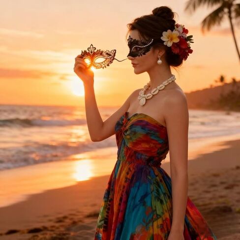 أقنعة تنكرية للأزواج، أقنعة مطلية بالبندقية وحفلات الهالوين ونظارات كرنفال من البلاستيك المعدني (أسود وأزرق) in Kuwait