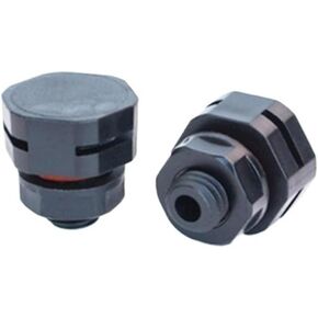 Waterproof Air Vent Valves M6*0.75 Nylon Waterproof Air Vent Valve Screw In Protective Plug E-PTFE Plastic Breather(Black-with locknut,M40X1.5_4PCS) in Saudi Arabia