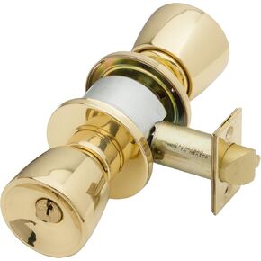 Schlage A80PD TUL 605 C Keyway Series A قفل أسطواني من الدرجة 2، وظيفة غرفة التخزين، C Keyway، تصميم التوليب، لمسة نهائية من النحاس اللامع in Kuwait