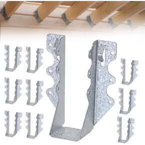 10 PCS 2x6 Steel Joist Hangers, 20 Gauge Galvanized Double Shear Face Mount Joist Hanger Rafter Brackets for Wood, Hurricane Ties for Decks, Floors, Ceilings & Pergolas in Saudi Arabia