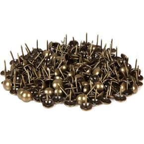ZAYI 5/8"x13/16" مسامير تنجيد برونزية عتيقة، مجموعة متنوعة من دبابيس الضغط للأريكة والأثاث لديكور الأثاث الخشبي DIY 100 قطعة (5/8 بوصة، برونزي) in Kuwait