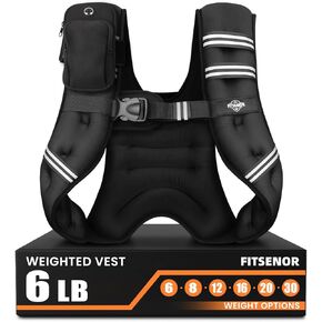 Weighted Vest for Men Women Walking, 6lb/8lb/12lb/16lb/20lb/30lb Strength Training Weight Vests with Phone Pocket, Comfortable Weighted Vest for Running Men, Rucking, Weight Loss, Gym Accessories in Saudi Arabia