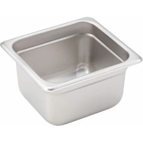 Winco 1/6 Size 4" Deep Metal Food Pan/Steam Table Pan, Anti-Jam, 22 Gauge in Kuwait