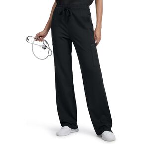 Tapata Wide Leg Scrub Pants for Women - 28/30/32/34 Inseam High Rise Straight Leg Yoga Scrub Uniform Pants with 7 Pockets in Kuwait