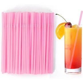 [100 قطعة] شفاطات شرب بلاستيكية للاستعمال مرة واحدة باللون الوردي - شفاطات منحنية لطيفة بطول 8.26 بوصة وعرض 0.24 بوصة لحفلات أعياد الميلاد الوردية، وحفلات العزوبية، وحفلات الزفاف، وحفلات استقبال المولود الجديد، وكشف الجنس in Kuwait