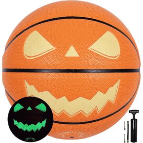 Glow in The Dark Glowing Basketball Official Size 7 Outdoor/Indoor Luminous Balls Leather Wear-Resistant - with Pump in Saudi Arabia