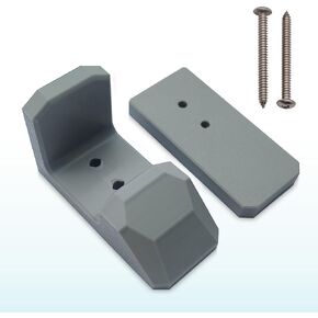 Pontoon Gate Stop & Keeper Kit for Open or Closed Positions: Fits 1-1/4" Square Tubing Lift/Swing Gates, Marine-Grade Boat Gate Latch with 304 Stainless Steel Hardware, Pontoon Accessories (Grey) in Saudi Arabia