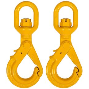 US Cargo Control 1/2 Inch Swivel Self-Locking Hooks (2-Pack), G80 Chain Hooks, 12,000 LBS Working Load Limit, Heavy Duty Swivel Hooks for Lifting Jobs, Load Binding Applications, & Trailers in Kuwait