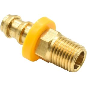 تركيبات خرطوم نحاسي سهلة القفل FL146 من Interstate Pneumatics، موصلات، قضيب قفل دفع 3/8 بوصة × نهاية NPT ذكر 1/4 بوصة in Kuwait